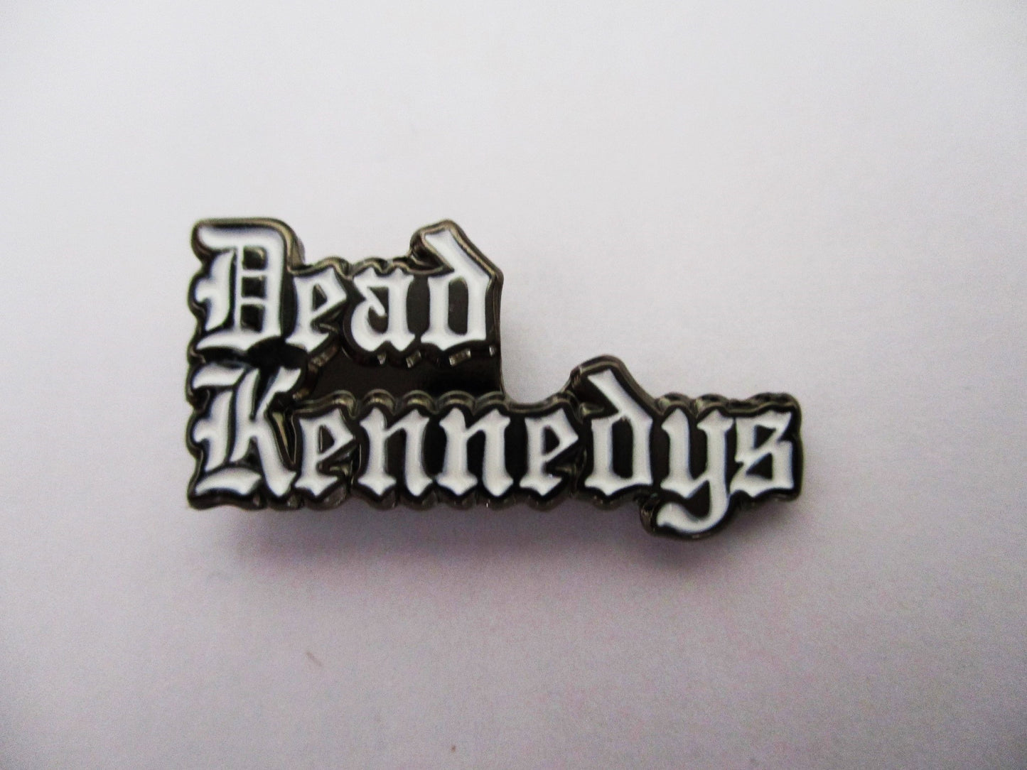 DEAD KENNEDYS logo PUNK METAL BADGE b&w