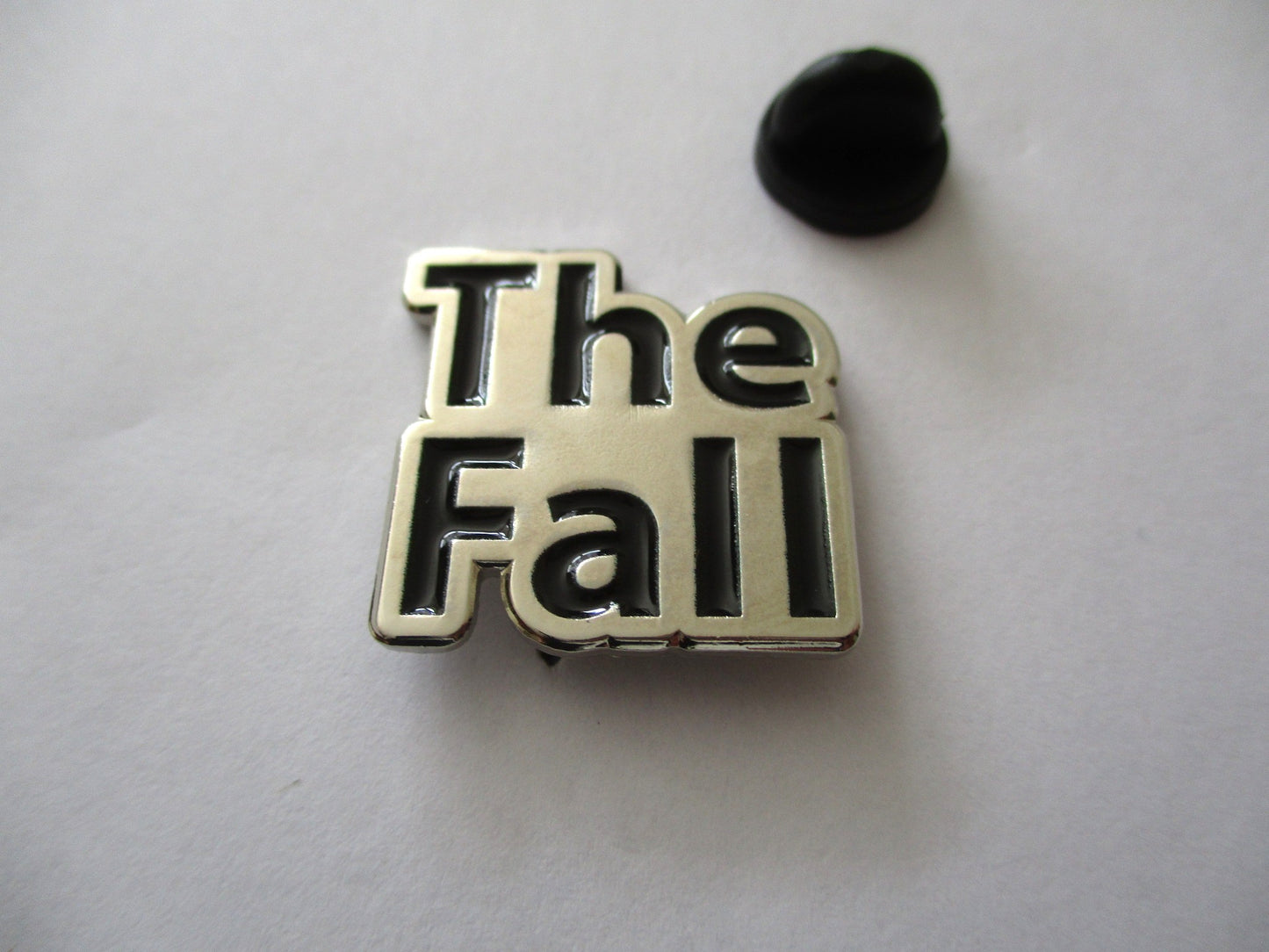THE FALL post punk metal badge (silver)