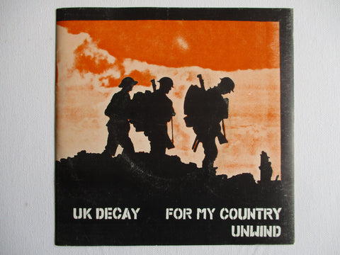 UK DECAY for my country  7"  VG EX