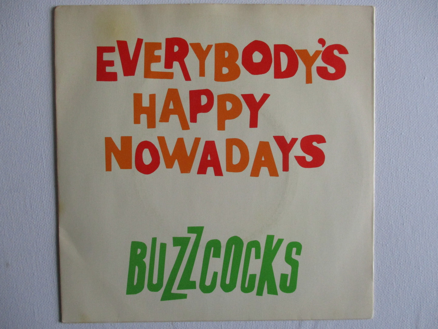 BUZZCOCKS everybodys happy nowadays 7" EX VG