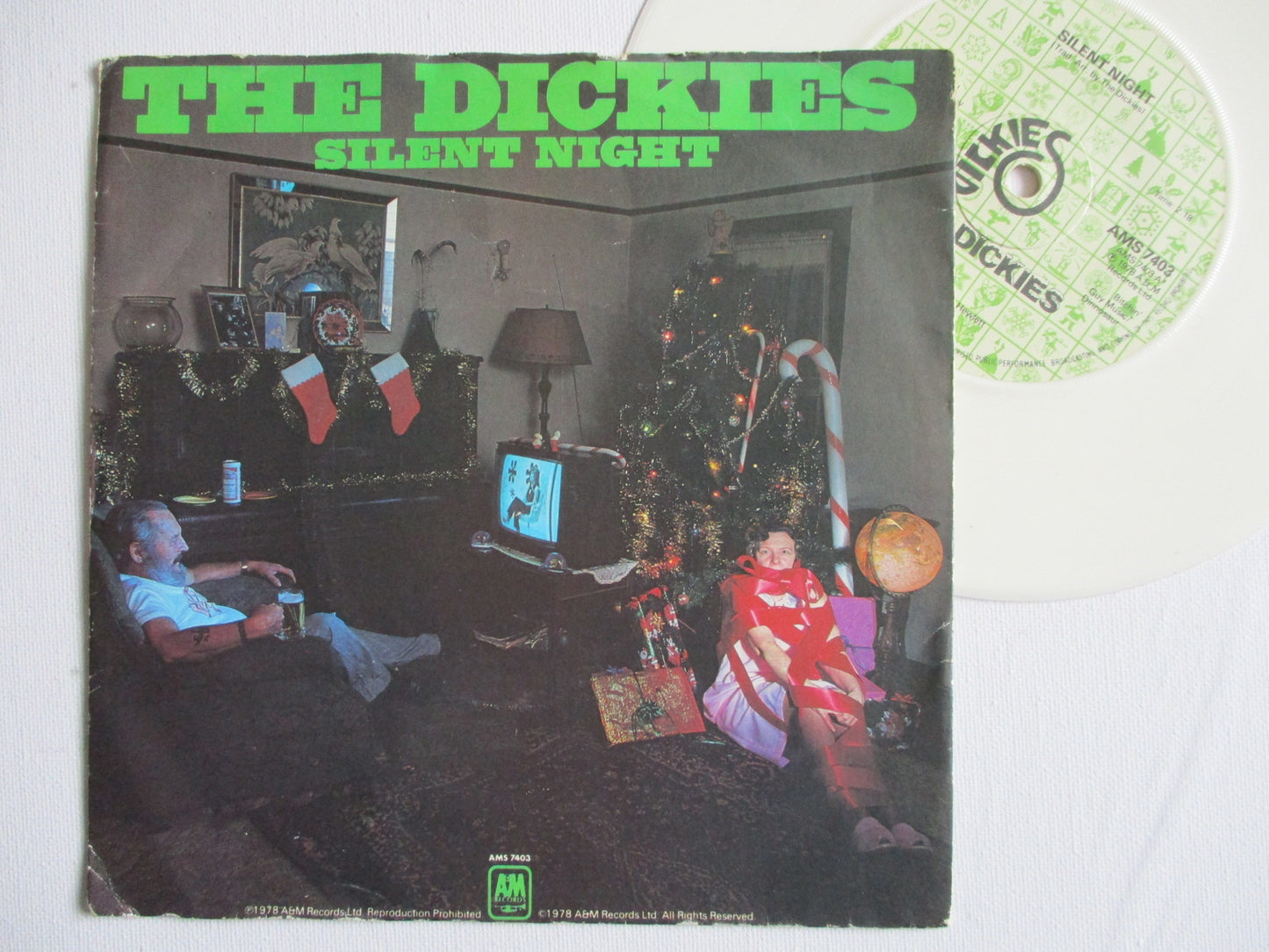 THE DICKIES silent night 7" G+ VG+