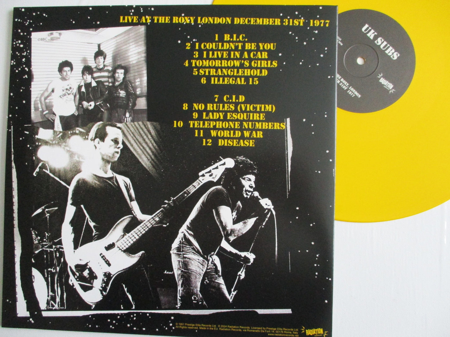 UK SUBS live at the roxy 1977 LP RSD