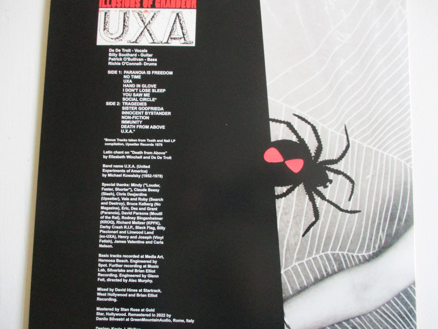 UXA illusions of grandeur LP (italian repro) last copy