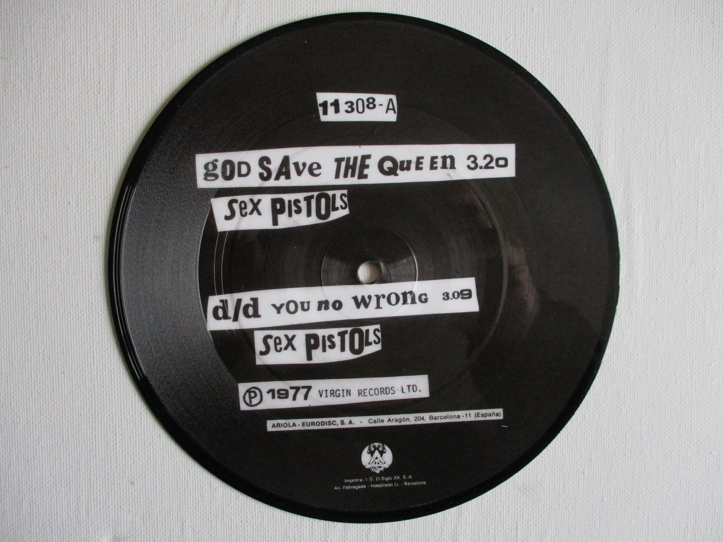 SEX PISTOLS god save the queen 7" PIC DISC (Spanish)