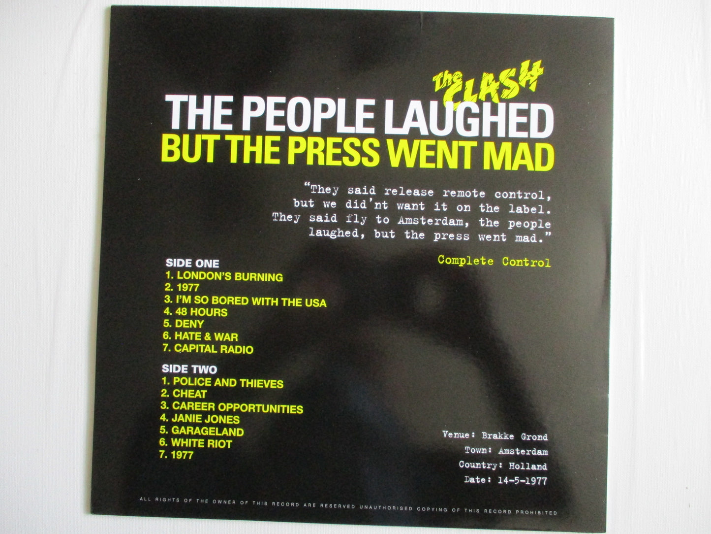 THE CLASH the people laughed LP