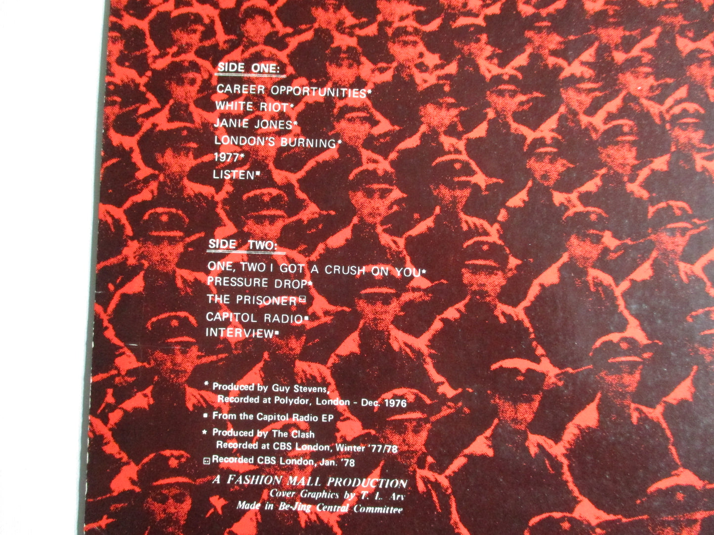 THE CLASH s/t LP VG VG rare US 1984