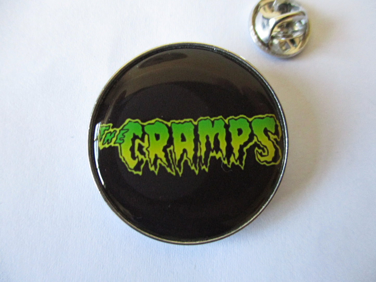 THE CRAMPS psychobilly punk metal badge