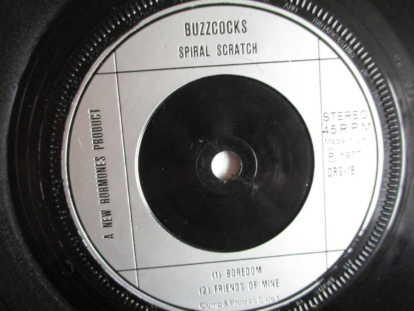 BUZZCOCKS spiral scratch 7" ORIG , NO PS -/VG