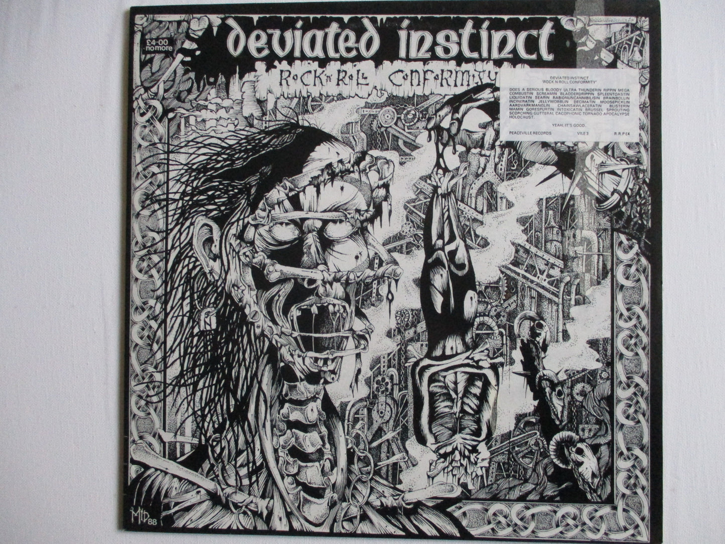 DEVIATED INSTINCT rock n roll conformity LP VG EX