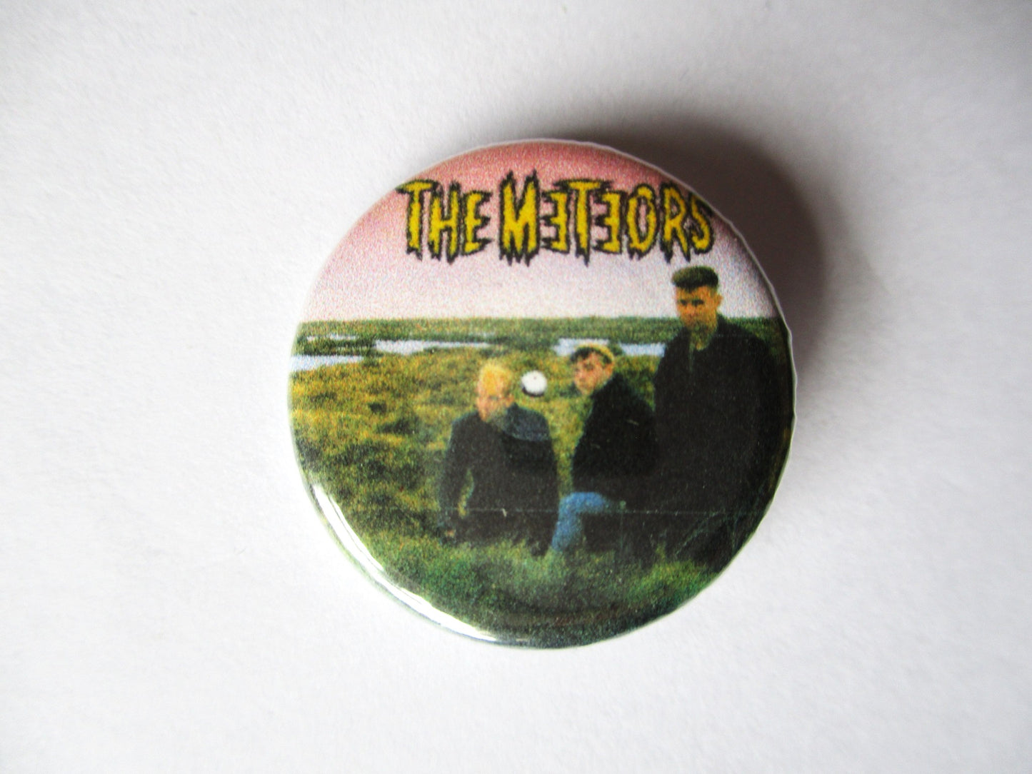 THE METEORS psychobilly punk badge (VARIOUS DESIGNS)