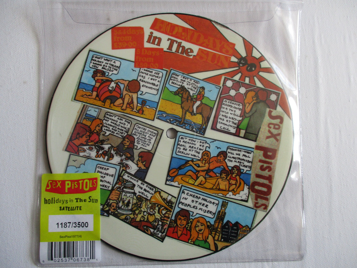 SEX PISTOLS holidays in the sun 7" PIC DISC RSD EX