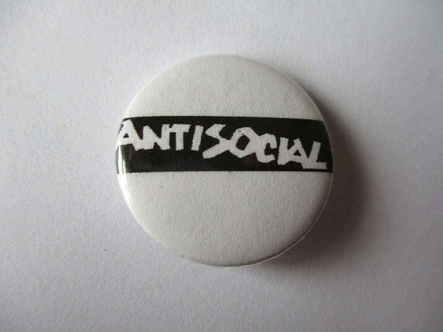 ANTI SOCIAL punk badge