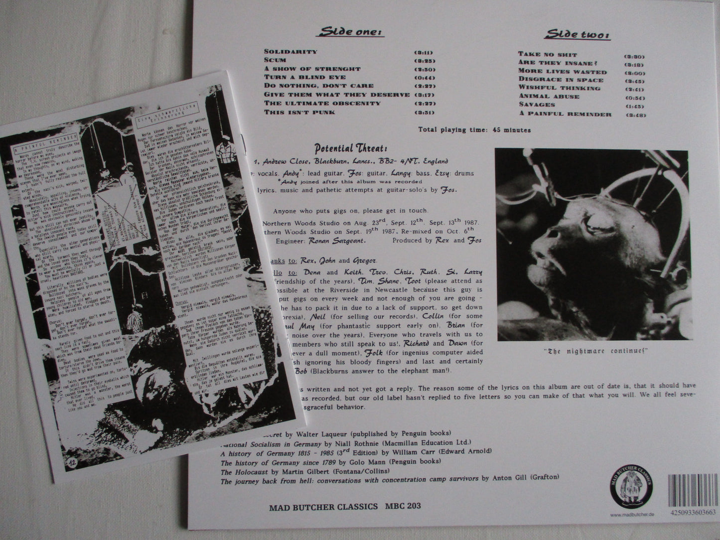POTENTIAL THREAT never again LP
