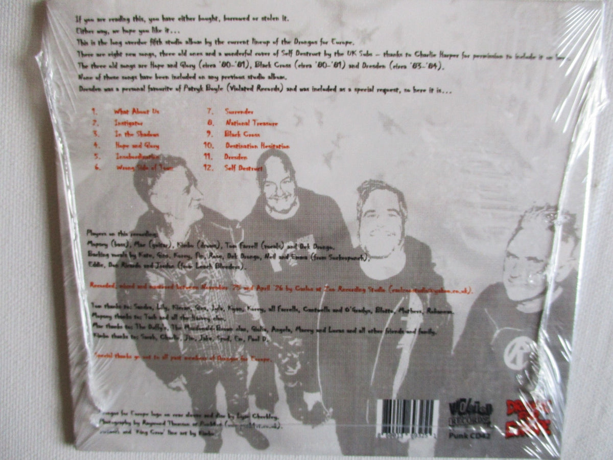 DRONGOS FOR EUROPE return of the punk drongo CD