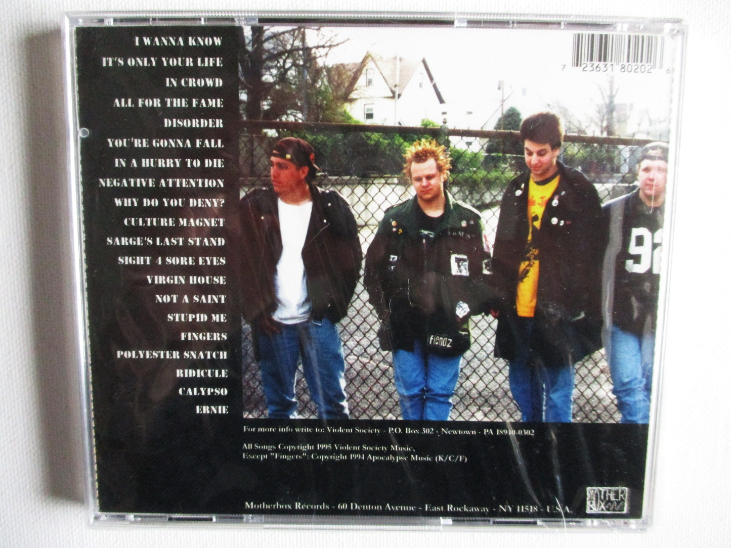 VIOLENT SOCIETY not enjoyin it CD (Casualties style US import)