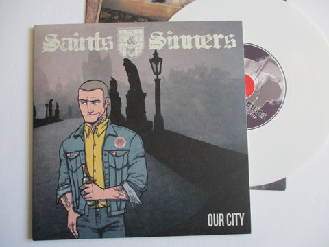 SAINTS & SINNERS our city 7" WHITE V