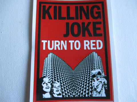 KILLING JOKE POST PUNK VINYL STICKER (turn to red)
