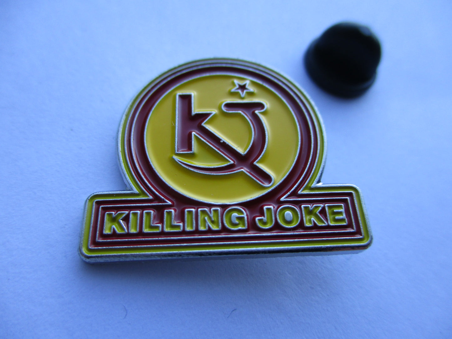 KILLING JOKE post punk METAL BADGE (red)