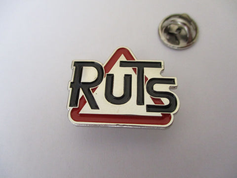 THE RUTS logo PUNK METAL BADGE silver
