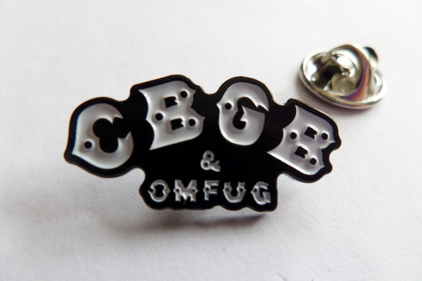 CBGBs shaped PUNK METAL BADGE last one