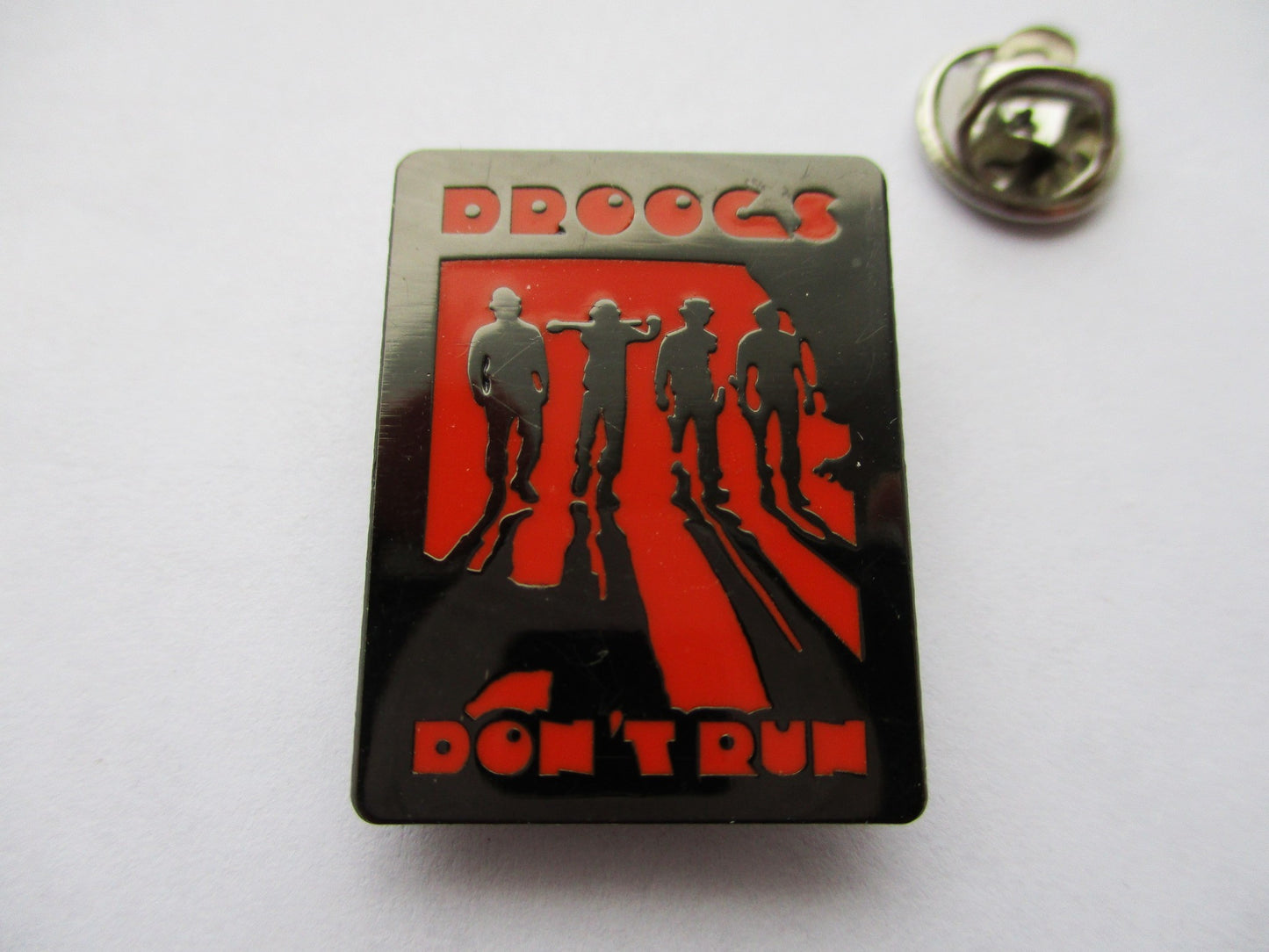 DROOGS DON'T RUN clockwork orange oi! skinhead SKA METAL BADGE cock sparrer