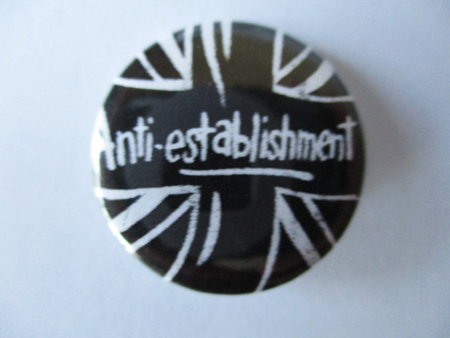 ANTI ESTABLISHMENT punk badge - Savage Amusement