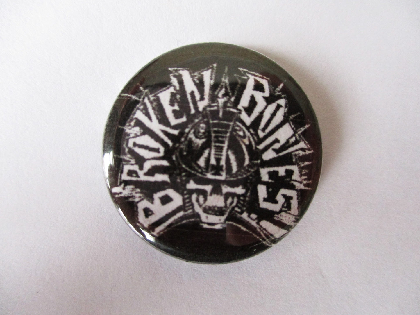 BROKEN BONES punk badge