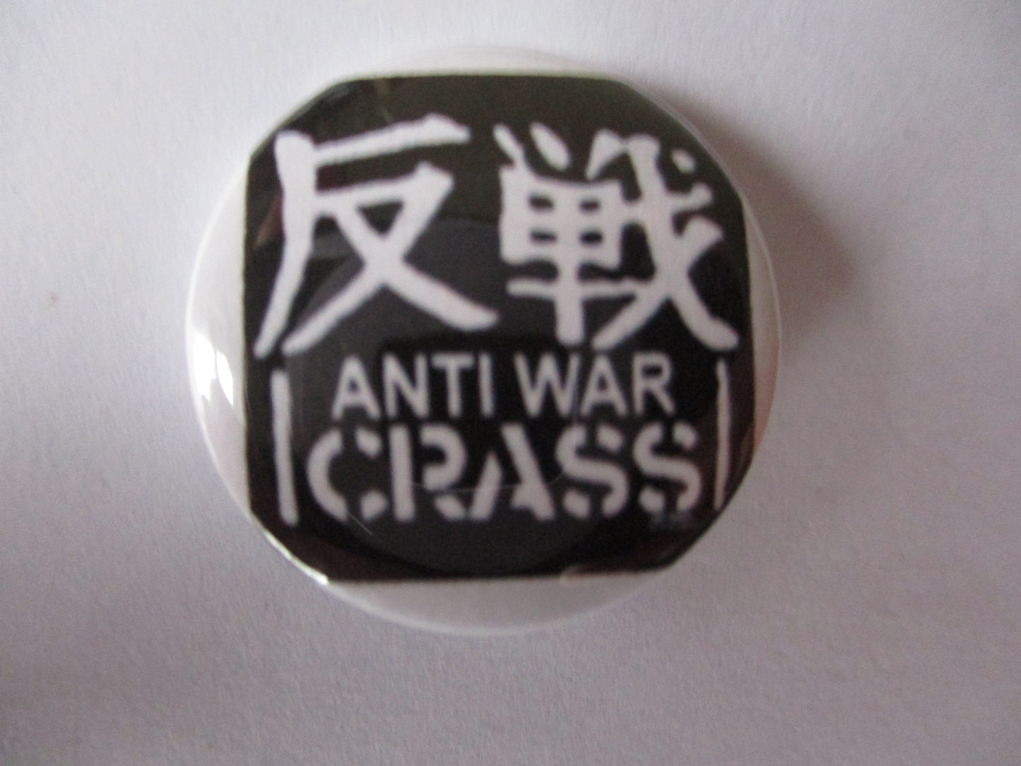 CRASS anarcho punk badge (VARIOUS DESIGNS )