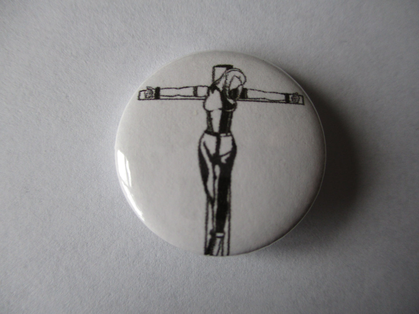 CRUCIFIED SKINGIRL oi! ska punk badge