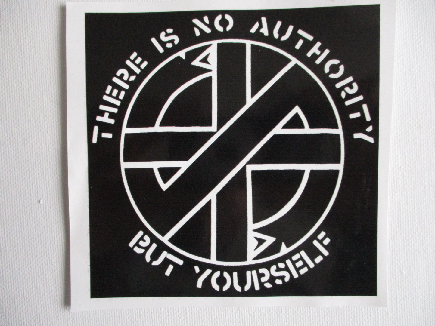 CRASS there is no authority PUNK VINYL STICKER