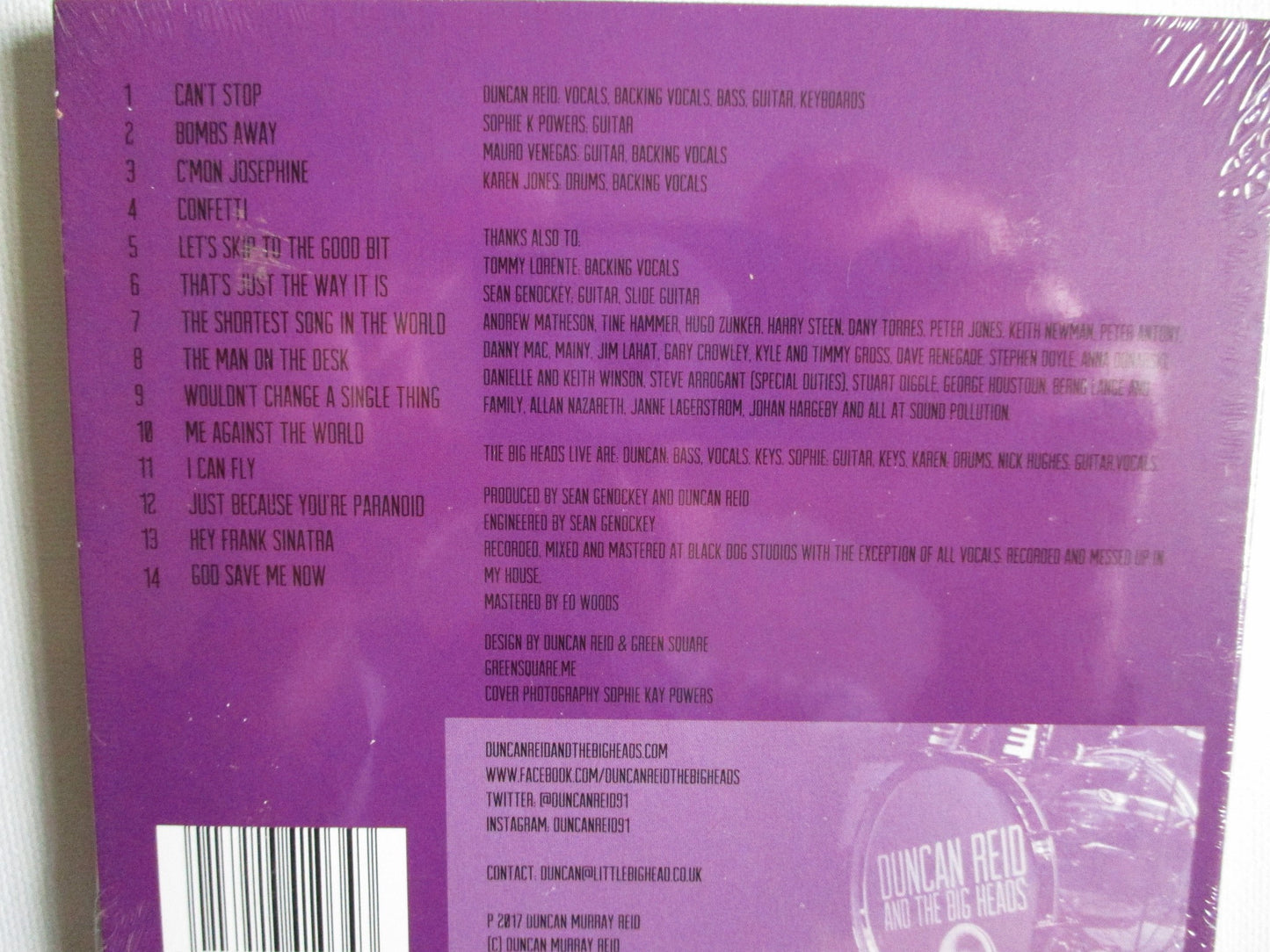 DUNCAN REID & THE BIG HEADS bombs away CD SALE!