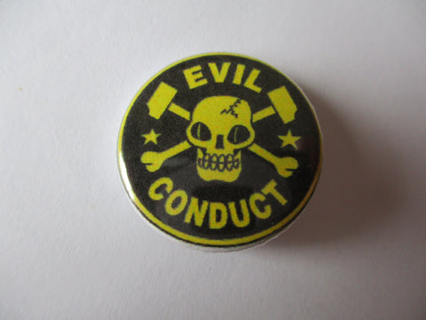 EVIL CONDUCT oi! punk badge (logo)