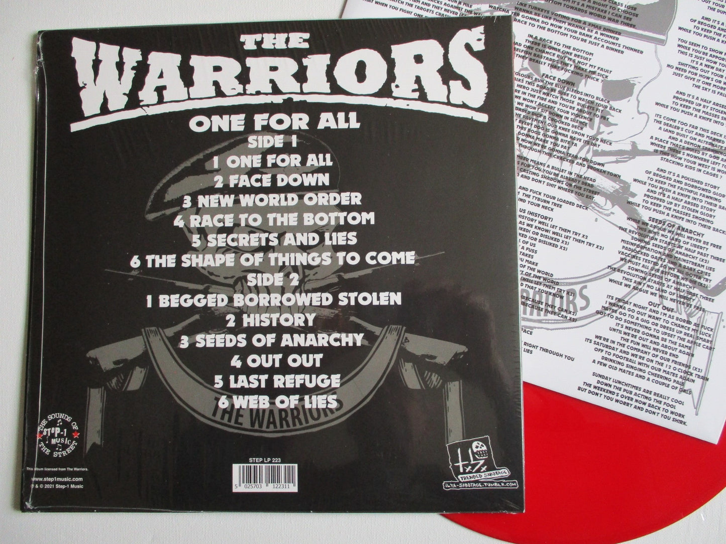 THE WARRIORS one for all LP ltd RED V