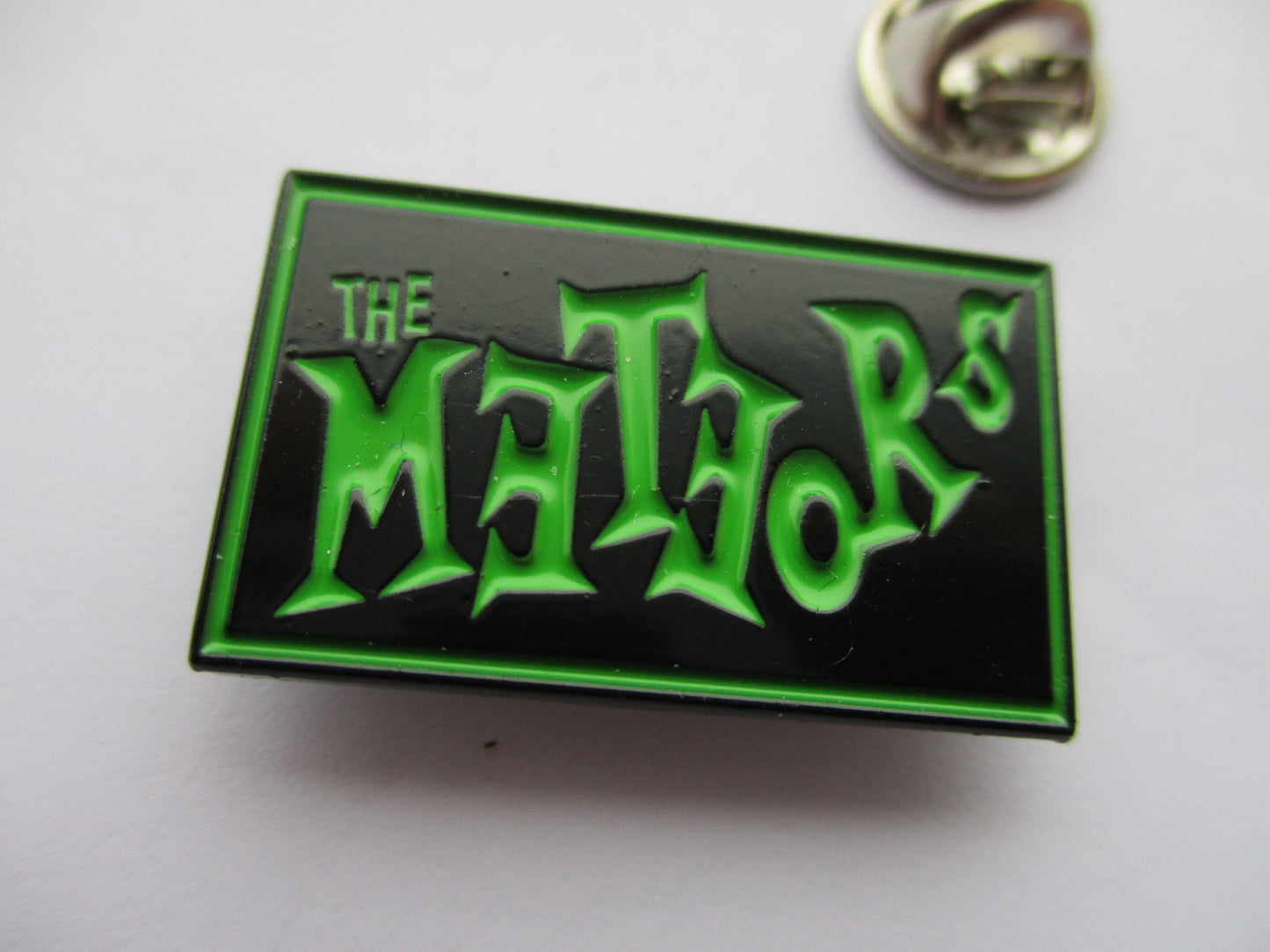 THE METEORS psychobilly punk METAL BADGE few only