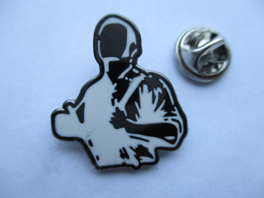 SKINHEAD BLOKE b&w oi! ska punk METAL BADGE