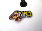 4SKINS oi! punk metal badge (blue)
