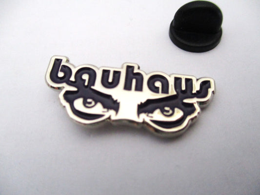 BAUHAUS logo POST PUNK METAL BADGE dk purple