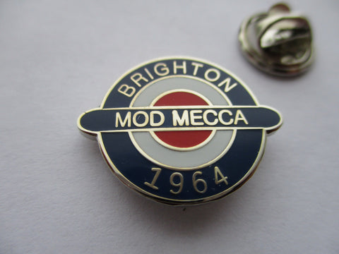 BRIGHTON MOD MECCA mod ska METAL BADGE