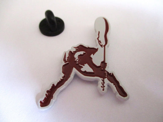 THE CLASH london calling punk metal badge (grey)