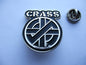 CRASS anarcho PUNK METAL BADGE (logo/serpent)
