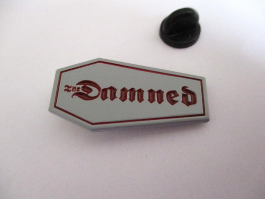 THE DAMNED goth punk metal badge enamel pin (grey)