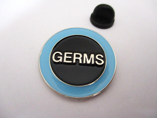 THE GERMS embossed PUNK METAL BADGE