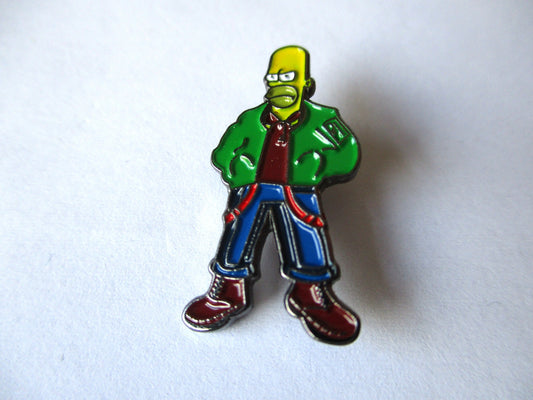 SKINHEAD-HOMER OI! PUNK SKA METAL BADGE - Savage Amusement