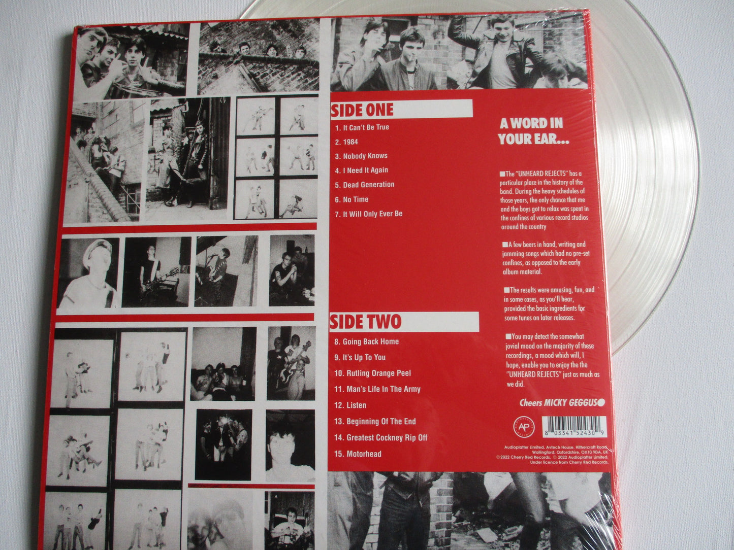 COCKNEY REJECTS unheard rejects LP g/fold sl