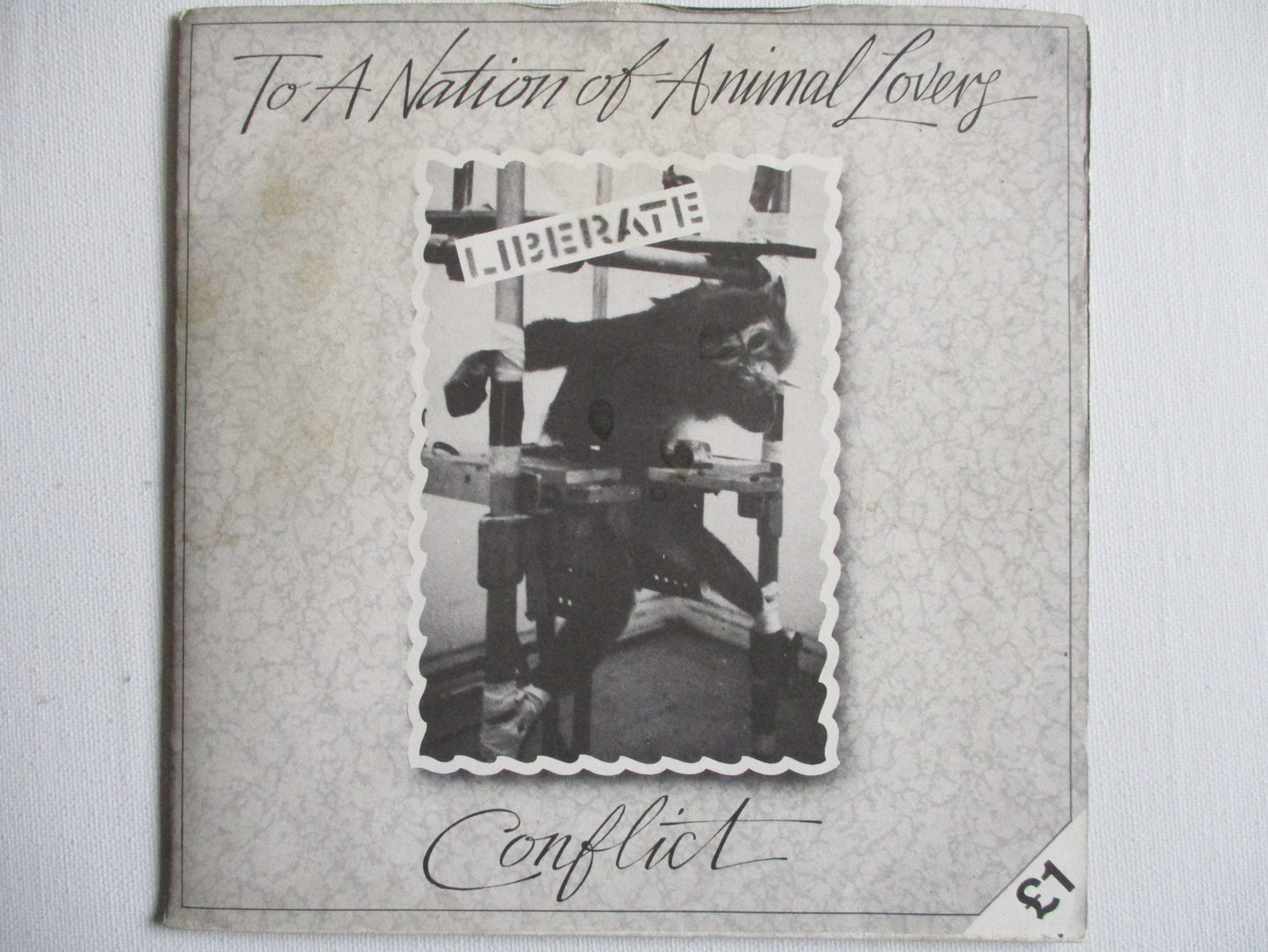 CONFLICT to a nation of animal lovers 7" VG EX