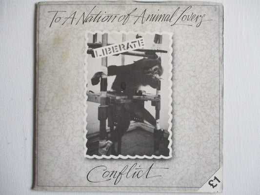 CONFLICT to a nation of animal lovers 7" VG EX