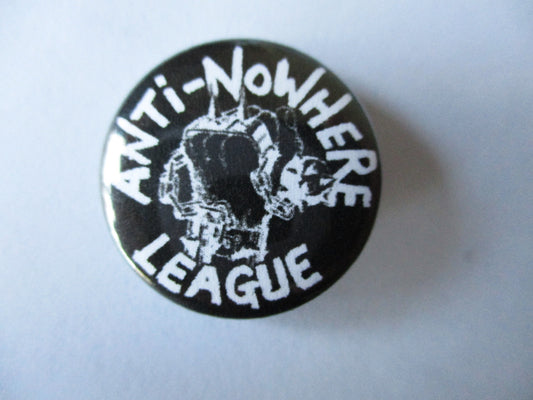 ANTI NOWHERE LEAGUE punk badge (B&W)