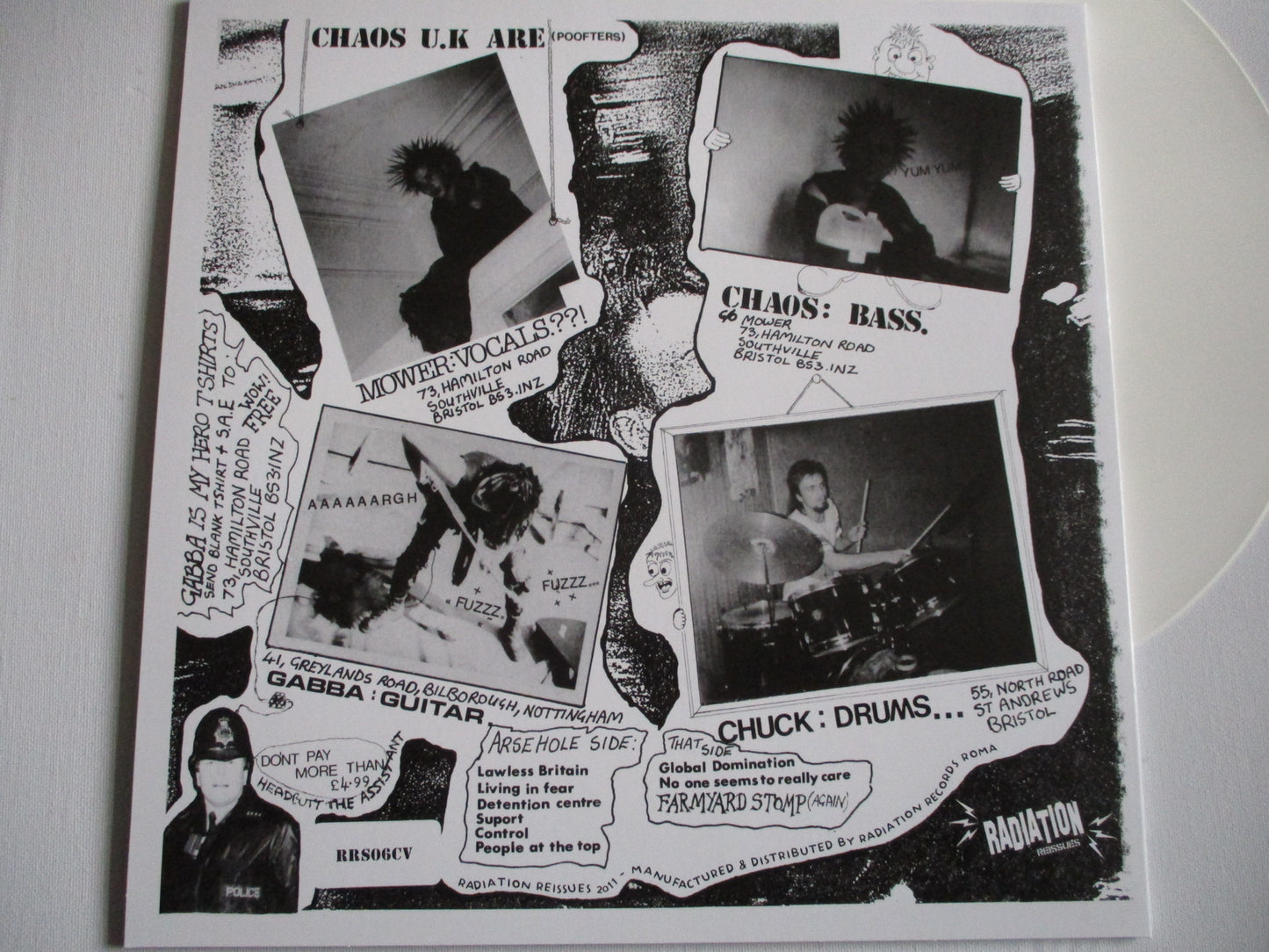 CHAOS UK short sharp shock LP (Italian)
