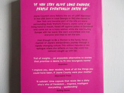 JAYNE COUNTY man enough to be a woman BOOK