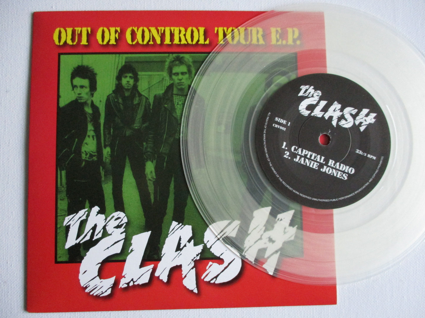 THE CLASH out of control tour 7" one only